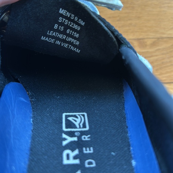 Black Leather Men's 9.5 Sperry Top Sider Shoes - Picture 5 of 7